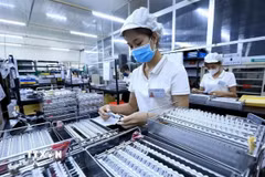 Công nhân làm việc tại một công ty có vốn FDI. (Ảnh: Tuấn Anh/TTXVN)