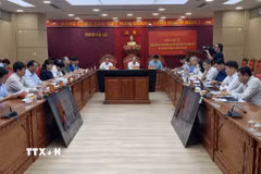 Quang cảnh buổi làm việc. (Ảnh: Sỹ Thắng/TTXVN)