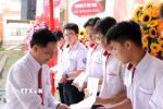 Khai giảng năm học mới tại trường THPT Vĩnh Thạnh (xã Vĩnh Thạnh, Cần Thơ). (Ảnh: Ánh Tuyết/TTXVN) 