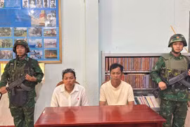 Hai đối tượng Um Bora và Keo Thaty. (Ảnh: baotayninh.vn)