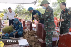 Tỉnh Bắc Ninh đang huy động sự vào cuộc của cả hệ thống chính trị, đẩy nhanh triển khai “Chiến dịch 500 ngày đêm tìm kiếm, quy tập và xác định danh tính hài cốt liệt sỹ”. (Ảnh: Thanh Thương/TTXVN)