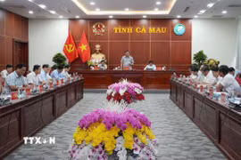 Quang cảnh buổi làm việc. (Ảnh: Tuấn Phi/TTXVN)