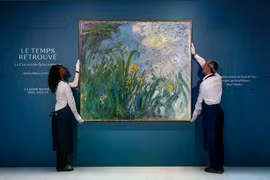 Bức tranh “Iris” của danh họa Claude Monet. (Nguồn: Sotheby’s)