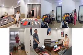 Một số đối tượng bị bắt giữ trong đường dây lừa đảo vừa bị triệt phá. (Ảnh: Công an thành phố Quảng Ninh)