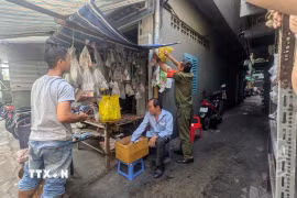 Hiện trường vụ cháy. (Ảnh TTXVN phát)
