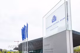 Trụ sở Ngân hàng Trung ương châu Âu tại Frankfurt, Đức. (Ảnh: THX/TTXVN phát)