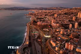 Quang cảnh thành phố Valparaiso, Chile. (Ảnh: THX/TTXVN phát)