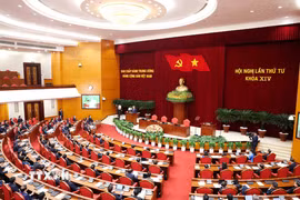 Phiên bế mạc Hội nghị lần thứ tư Ban Chấp hành Trung ương Đảng khóa XIV. (Ảnh: Phương Hoa/TTXVN)