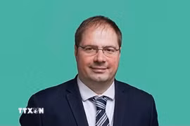 Ông Vincent Boulet, Trưởng Ban Đối ngoại Đảng Cộng sản Pháp (PCF). (Ảnh: TTXVN phát)