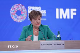 (Tư liệu) Tổng Giám đốc Quỹ Tiền tệ quốc tế (IMF) Kristalina Georgieva. (Ảnh: THX/TTXVN)