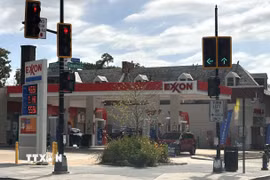 Một cây xăng Exxon tại khu vực Tây Bắc (NW) thủ đô Washington, D.C. (Mỹ), ngày 19/9/2026. (Ảnh: Ngọc Quang/TTXVN)