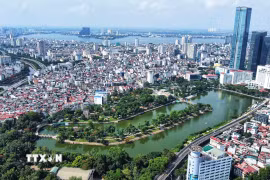 Công viên Thủ Lệ - một trong những "lá phổi xanh" của Thủ đô Hà Nội. (Ảnh: Huy Hùng/TTXVN)