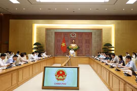Phó Thủ tướng Chính phủ Nguyễn Văn Thắng chủ trì cuộc họp của Ban Chỉ đạo điều hành giá. (Ảnh chinhphu.vn/TTXVN phát)