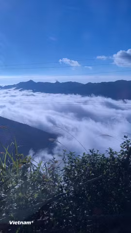 Nằm cách thủ đô Hà Nội khoảng 200km, Tà Xùa (Sơn La) được mệnh danh là một trong những “thiên đường săn mây” đẹp bậc nhất vùng núi phía Bắc. (Ảnh: Hồng Hạnh/Vietnam+)