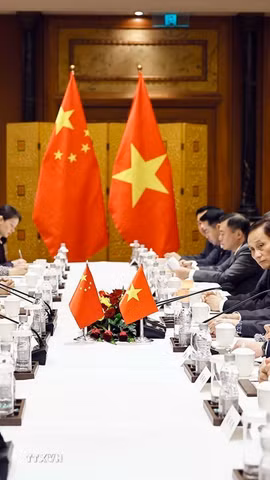 Chủ tịch Quốc hội Trần Thanh Mẫn tiếp các nhân sỹ hữu nghị Trung Quốc. (Ảnh: Doãn Tấn/TTXVN)