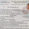 Quyết định truy nã đối với Nguyễn Công Minh. (Ảnh: Công an cung cấp)