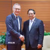 Thủ tướng Phạm Minh Chính tiếp ông Donal Brown, Phó Chủ tịch Quỹ Phát triển Nông nghiệp quốc tế (IFAD). (Ảnh: Dương Giang/TTXVN)