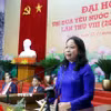 Phó Chủ tịch Võ Thị Ánh Xuân phát biểu tại Đại hội. (Ảnh: Công Tường/TTXVN)