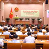 Kỳ họp thứ tư Hội đồng Nhân dân thành phố Hà Nội khóa XVII. (Ảnh: Văn Điệp/TTXVN)