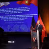 Tối 22/9/2024, giờ địa phương (sáng 23/9, giờ Việt Nam), tại thành phố New York, Hoa Kỳ, Tổng Bí thư, Chủ tịch nước Tô Lâm và Phu nhân cùng đoàn đại biểu cấp cao Việt Nam dự Lễ kỷ niệm 1 năm Quan hệ Đối tác chiến lược toàn diện và hướng tới kỷ niệm 30 năm Quan hệ ngoại giao giữa Việt Nam và Hoa Kỳ. (Ảnh: Lâm Khánh/TTXVN)