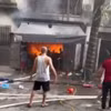 Hiện trường vụ cháy. (Ảnh cắt từ clip)