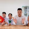 Điểm trường thôn Trần - Trường Tiểu học và THCS Thanh Lân có 1 thầy và 3 học sinh. (Ảnh: TTXVN phát)