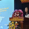 Thứ trưởng Bộ Ngoại giao Lê Thị Thu Hằng phát biểu tại Lễ khai mạc Khóa tập huấn phương pháp giảng dạy tiếng Việt cho giáo viên người Việt Nam ở nước ngoài năm 2026. (Ảnh: Diệp Trương/TTXVN)