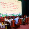 Quang cảnh chiến dịch cao điểm thu nhận mẫu ADN cho thân nhân liệt sỹ chưa xác định danh tính tại xã Hoàng Vân. (Ảnh: Danh Lam/TTXVN)