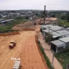 Thi công cao tốc Biên Hòa-Vũng Tàu đoạn qua thành phố Biên Hòa. (Ảnh: Công Phong/TTXVN)