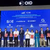 Các doanh nghiệp công bố hợp tác chiến lược thúc đẩy thành phố công nghiệp thế hệ mới. (Ảnh: Thu Hoài/TTXVN)