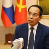 Ông Bounthong Chitmany, Ủy viên Bộ Chính trị, Thường trực Ban Bí thư Trung ương Đảng Nhân dân cách mạng Lào, Phó Chủ tịch nước Cộng hòa dân chủ nhân dân Lào, trả lời phỏng vấn. (Ảnh: Xuân Tú/TTXVN)