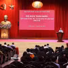 Đồng chí Phạm Tất Thắng, Ủy viên Trung ương Đảng, Phó Trưởng ban Thường trực Ban Tuyên giáo và Dân vận Trung ương, phát biểu khai mạc. (Ảnh: Văn Điệp/TTXVN)