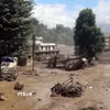 Khu vực bị tàn phá do lũ quét cuốn theo bùn đất tại huyện Rasuwa, Nepal, ngày 26/8. (Ảnh: ANI/TTXVN phát)