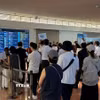 Cửa ra tại sân bay quốc tế Haneda, Nhật Bản. (Ảnh: Phạm Tuân/TTXVN)
