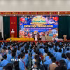 Đêm hội "Biên cương - Đêm hội trăng rằm" tại Trường tiểu học và Trung học cơ sở bán trú xã A Mú Sung (Lào Cai). (Ảnh: TTXVN phát)