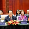 Ủy viên Ban Chấp hành Trung ương Đảng, Bí thư Tỉnh ủy Lai Châu Lê Minh Ngân phát biểu tại Hội nghị. (Ảnh: TTXVN phát)