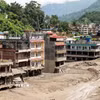 Thiệt hại sau lũ quét tại Trishuli, Nepal. (Ảnh: ANI/TTXVN phát)