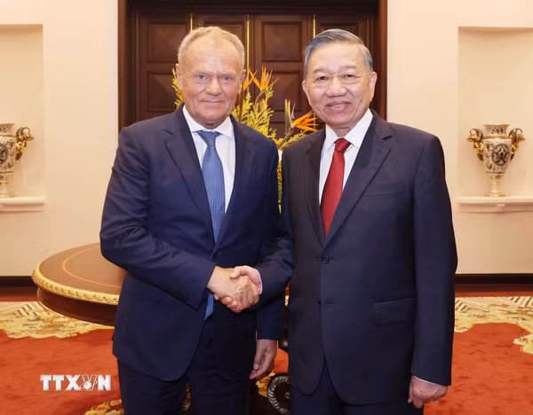 Tổng Bí thư, Chủ tịch nước Tô Lâm tiếp Thủ tướng Ba Lan Donald Tusk