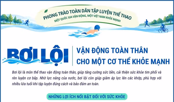 Bơi lội - vận động toàn thân cho một cơ thể khỏe mạnh