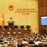 Quốc hội biểu quyết thông qua Luật sửa đổi, bổ sung một số điều của Luật Kiến trúc. (Ảnh: Doãn Tấn/TTXVN)