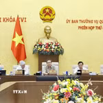 Ủy ban Thường vụ Quốc hội cho ý kiến về Dự án Luật An ninh dữ liệu. (Nguồn: TTXVN)
