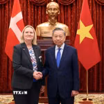 Tổng Bí thư, Chủ tịch nước Tô Lâm tiếp Đại sứ Vương quốc Đan Mạch Lina Gandløse Hansen (Hà Nội, 3/10/2026). (Ảnh: Thống Nhất/TTXVN)