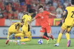 Tuyển Việt Nam hướng đến chiến thắng trước Malaysia ở lượt đi bán kết ASEAN Cup 2026. (Ảnh: Minh Quyết/TTXVN)