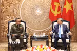 Tổng Bí thư, Chủ tịch nước Tô Lâm tiếp Đại tướng Tea Seiha, Ủy viên Ban Thường vụ CPP, Phó Thủ tướng, Bộ trưởng Quốc phòng Campuchia. (Ảnh: Thống Nhất/TTXVN)