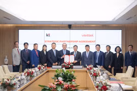 Thông qua hợp tác chiến lược, Viettel và KT kỳ vọng sẽ đồng kiến tạo một hệ sinh thái công nghệ số tiên tiến, có khả năng mở rộng toàn cầu. (Ảnh: TT/Vietnam+)