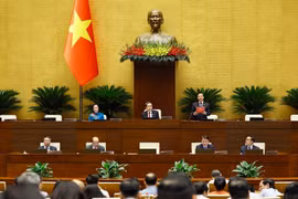 Tiếp tục chương trình Kỳ họp thứ hai, Quốc hội khoá XVI, sáng 27/10/2026, Quốc hội thảo luận ở hội trường về dự thảo Bộ luật Hình sự (sửa đổi) và dự thảo Nghị quyết của Quốc hội về việc thi hành Bộ luật Hình sự (sửa đổi). (Ảnh: Doãn Tấn/TTXVN)