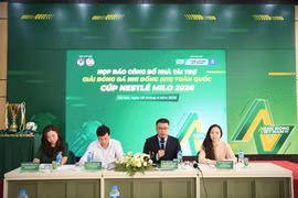 Lễ Họp báo Công bố Nhà tài trợ Giải Bóng đá Nhi đồng (U11) Toàn quốc Cúp Nestlé MILO 2026. (Ảnh: PV/Vietnam+)