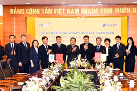 PVcomBank và VNPT hợp tác chiến lược, kết nối sức mạnh tài chính và công nghệ số. (Ảnh: PV/Vietnam+)