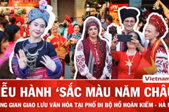 Bức tranh rực rỡ trong Lễ hội diễu hành đường phố “Sắc màu năm châu” Hà Nội 2026