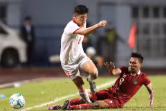 U23 Việt Nam (áo trắng) là Đương kim vô địch của Giải U23 châu Á khi giành chiến thắng trước U23 Indonesia tại trận chung kết năm 2023. (Ảnh: VFF)